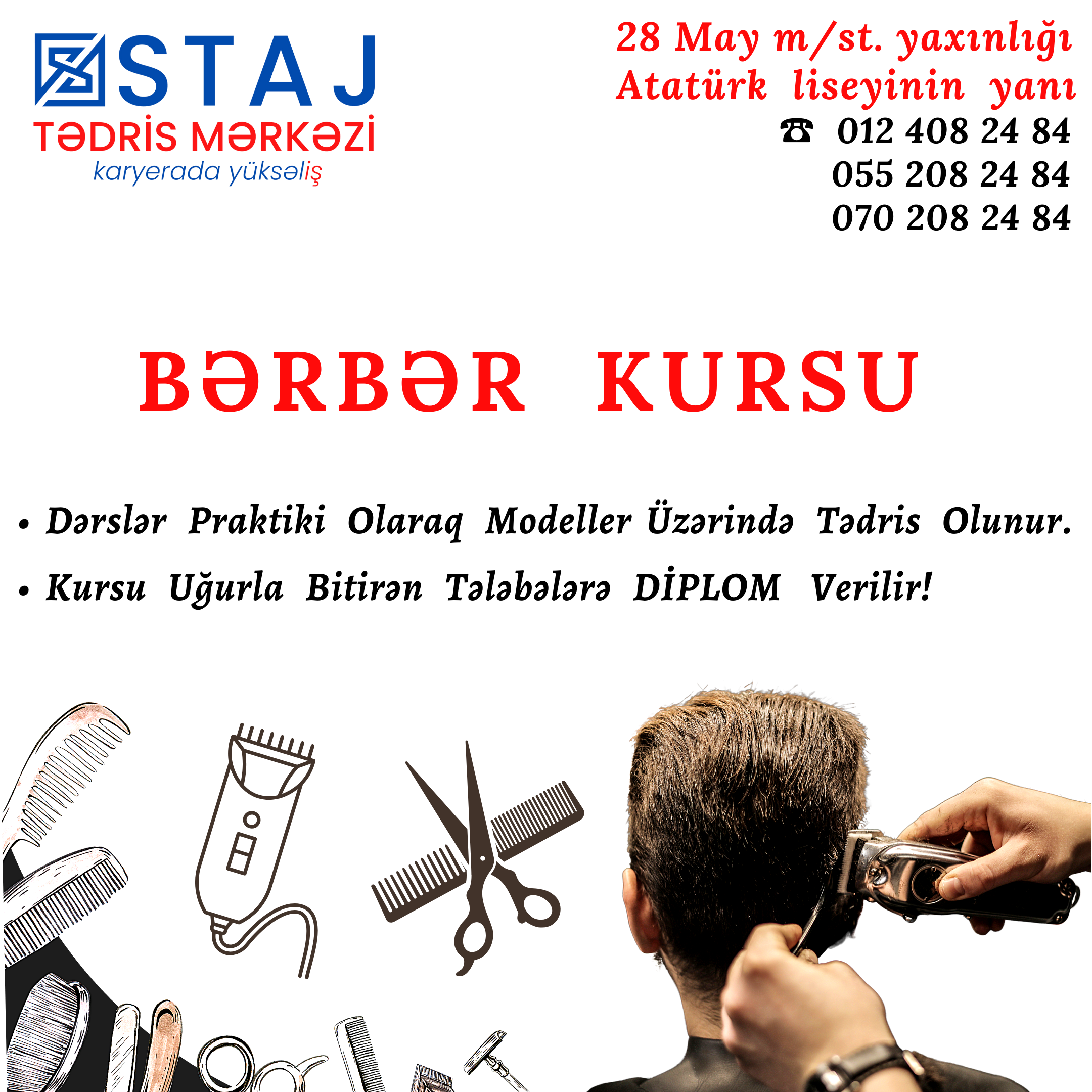 Bərbər (kişi bərbəri) kursu